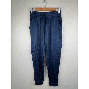 Young Fabulous‎ Broke Blue Joggers S Drawstring Cargo Pockets Pants Streetwear